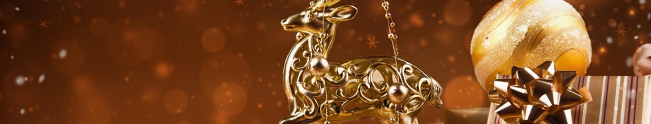 Christmas Ornaments Gold Reindeer