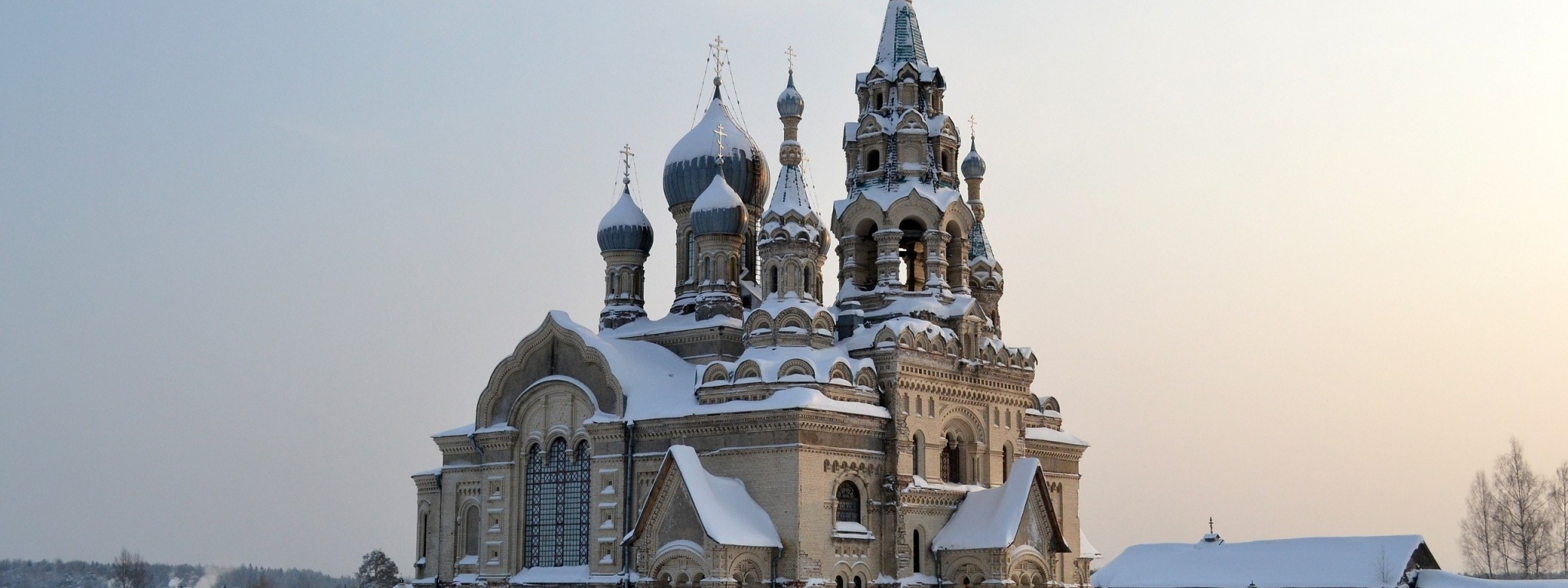 Church Village Spassky Church Yaroslavl Region Snow Winter City Landscape