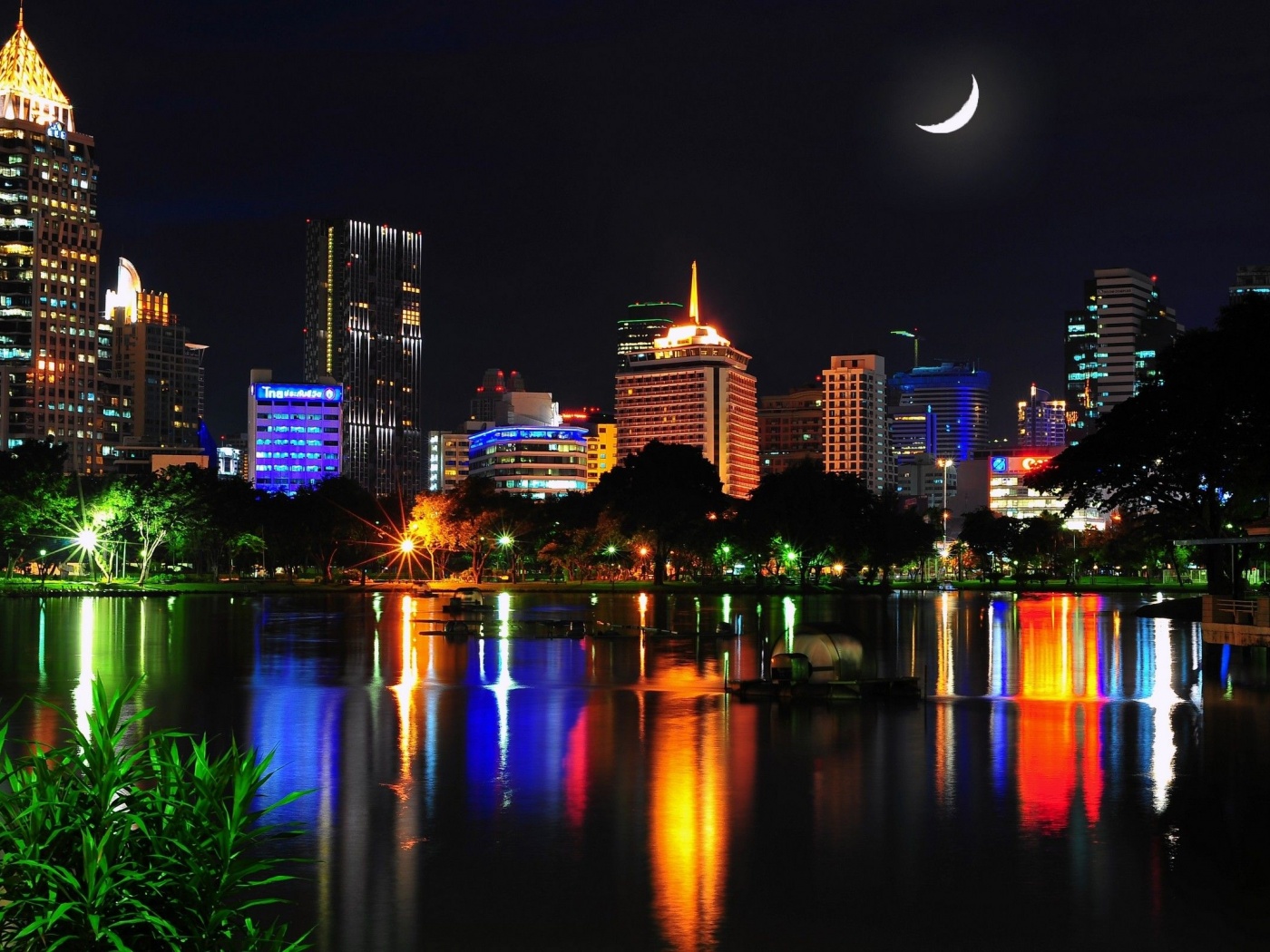 Cityscapes Night World Architecture Photography Skyscrapers Rivers Bangkok