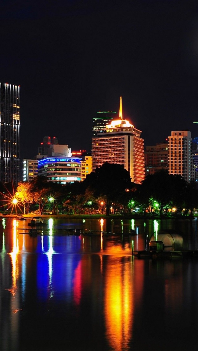 Cityscapes Night World Architecture Photography Skyscrapers Rivers Bangkok