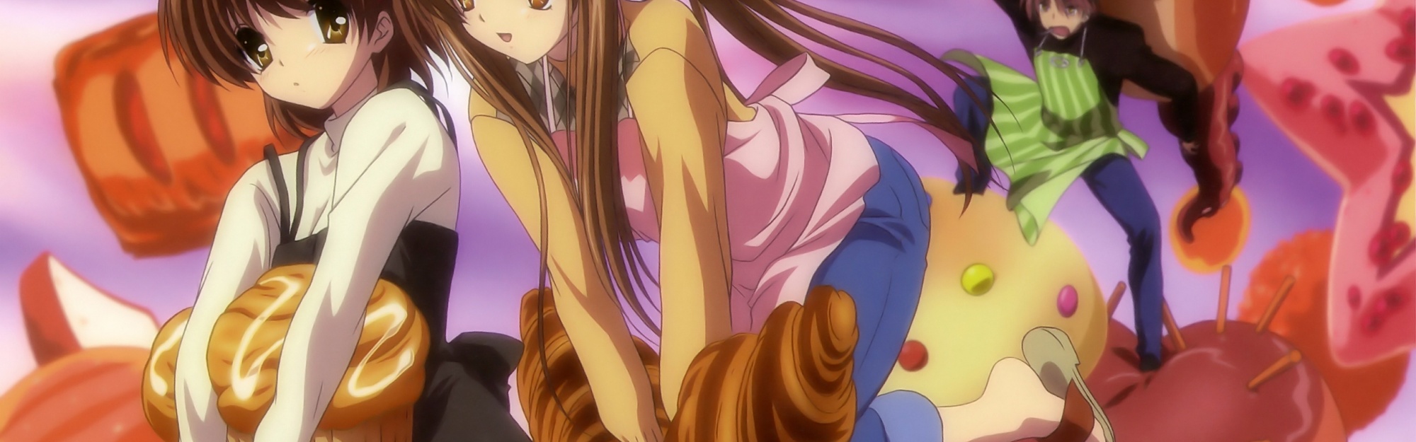 Clannad Girl Brunette Cake Anime