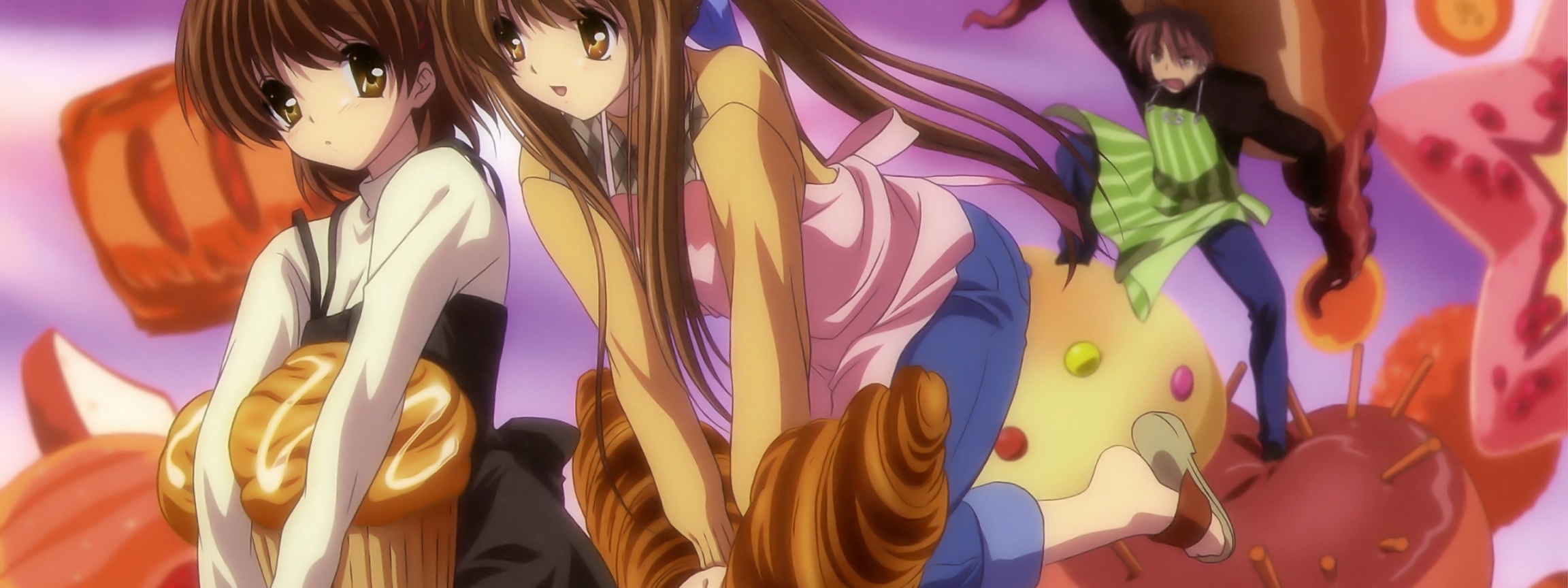 Clannad Girl Brunette Cake Anime