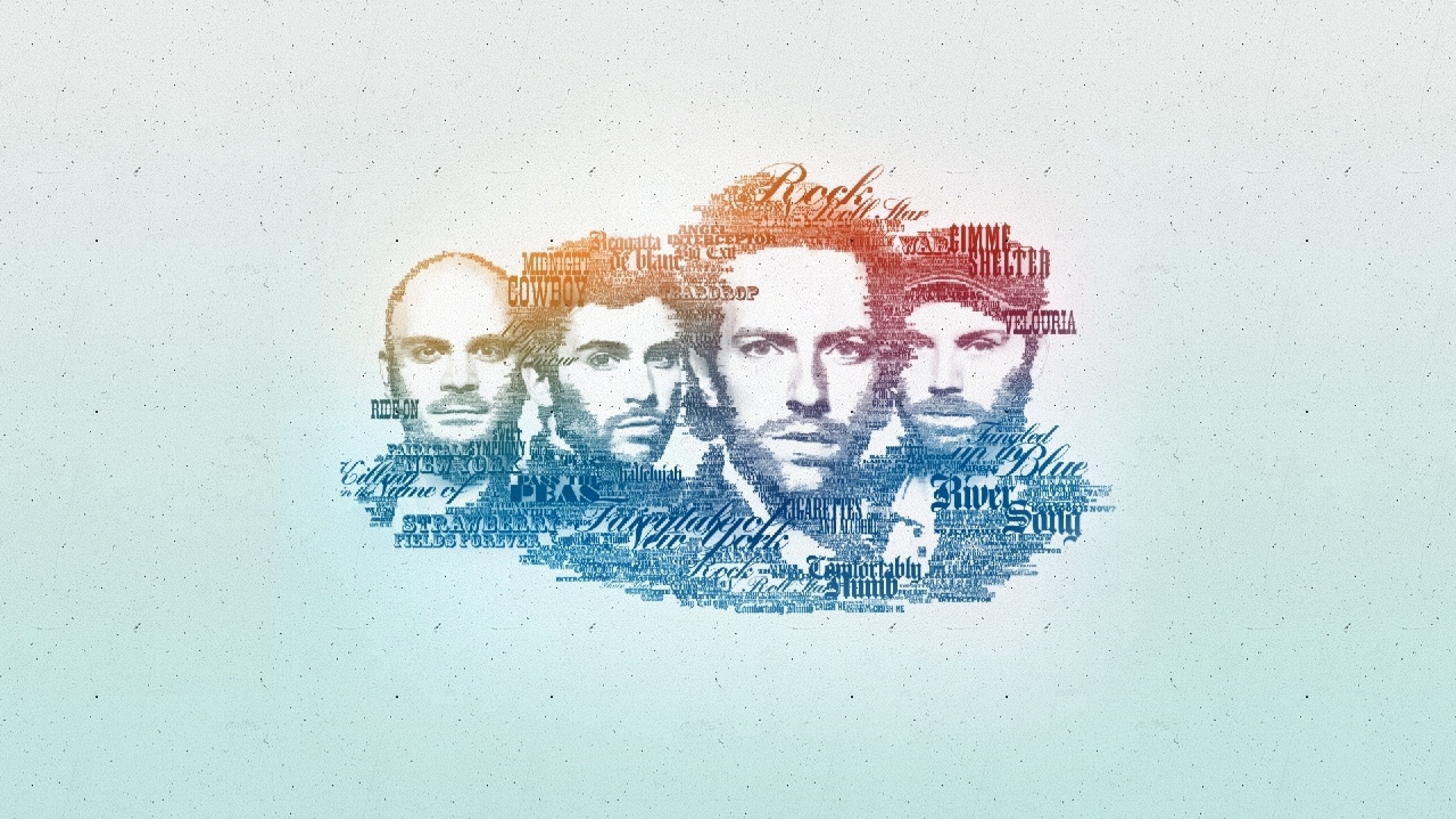 Coldplay Faces Graphics Lyrics Look