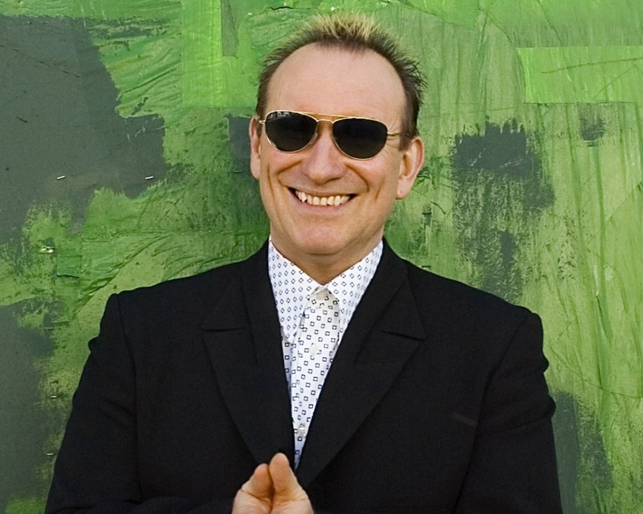 Colin Hay Smile Suit Glasses Wall