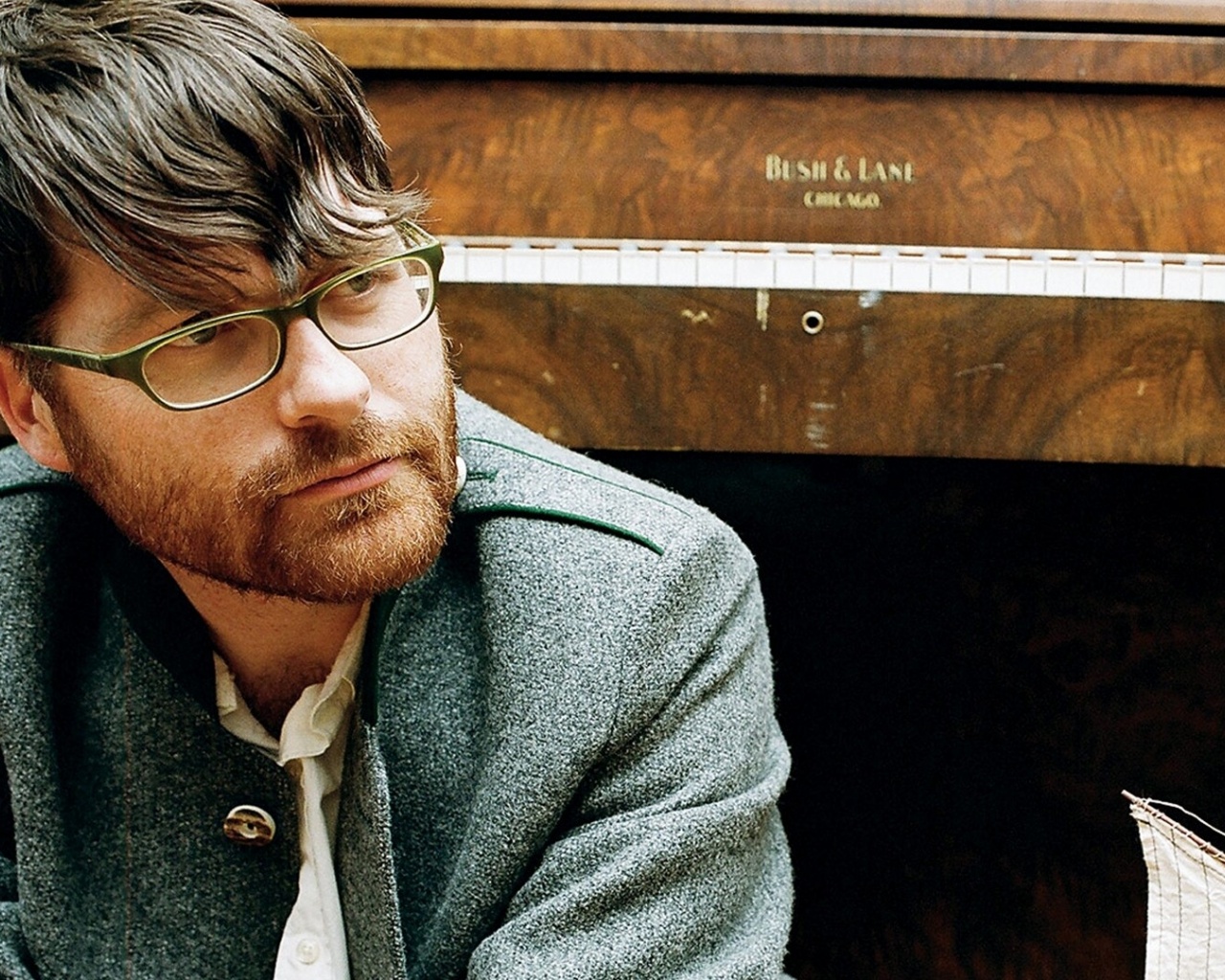 Colin Meloy Jacket Glasses Haircut Beard