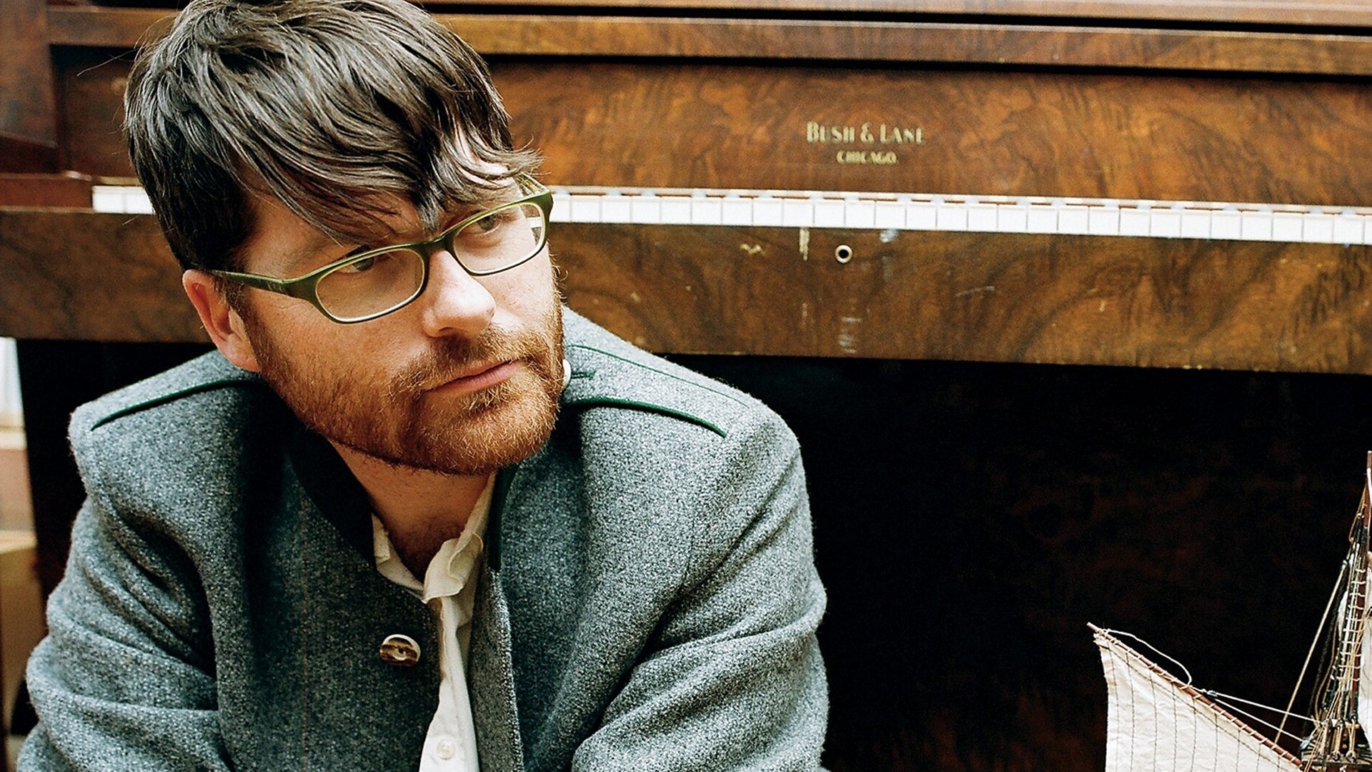 Colin Meloy Jacket Glasses Haircut Beard