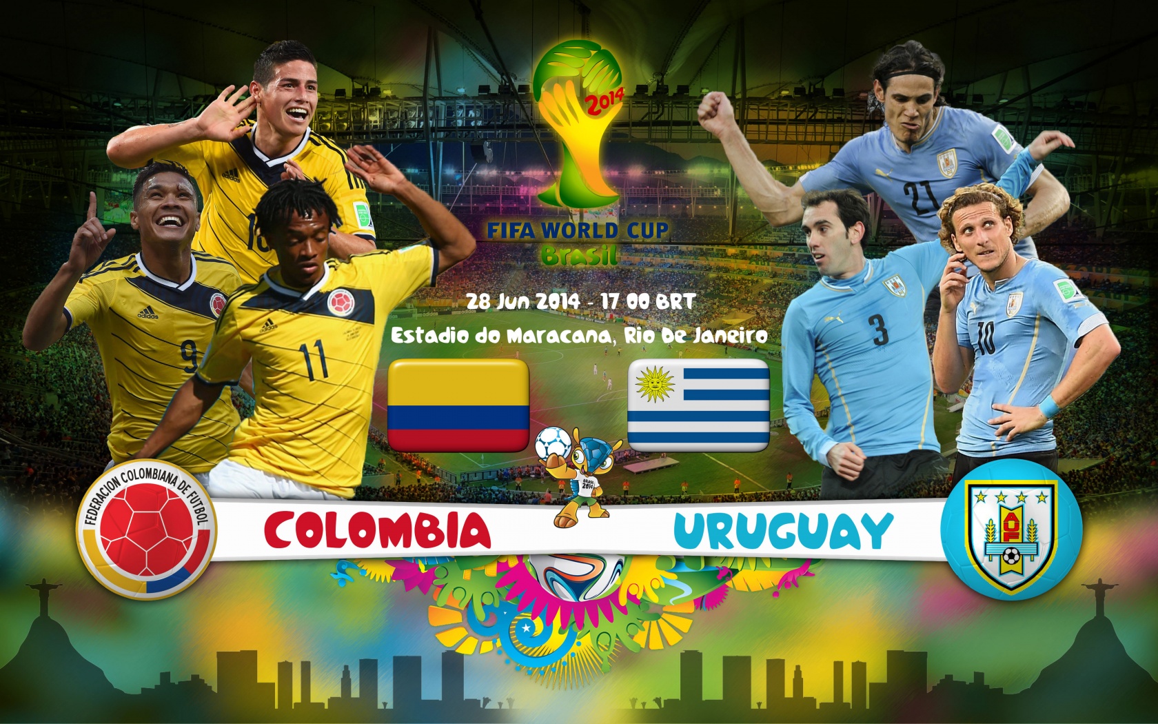 Colombia Vs Uruguay World Cup 2014