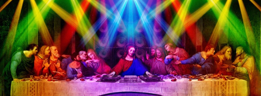 Colorful Funny Djs Last Rainbows Jesus Christ Scenes Sacreligious