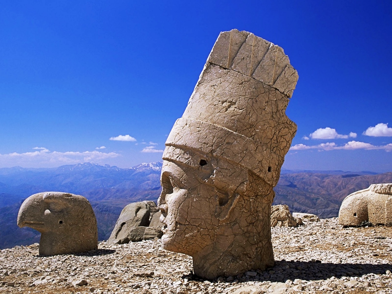 Colossal Head Of Antiochus I Mount Nemrut Adiyamanturkey