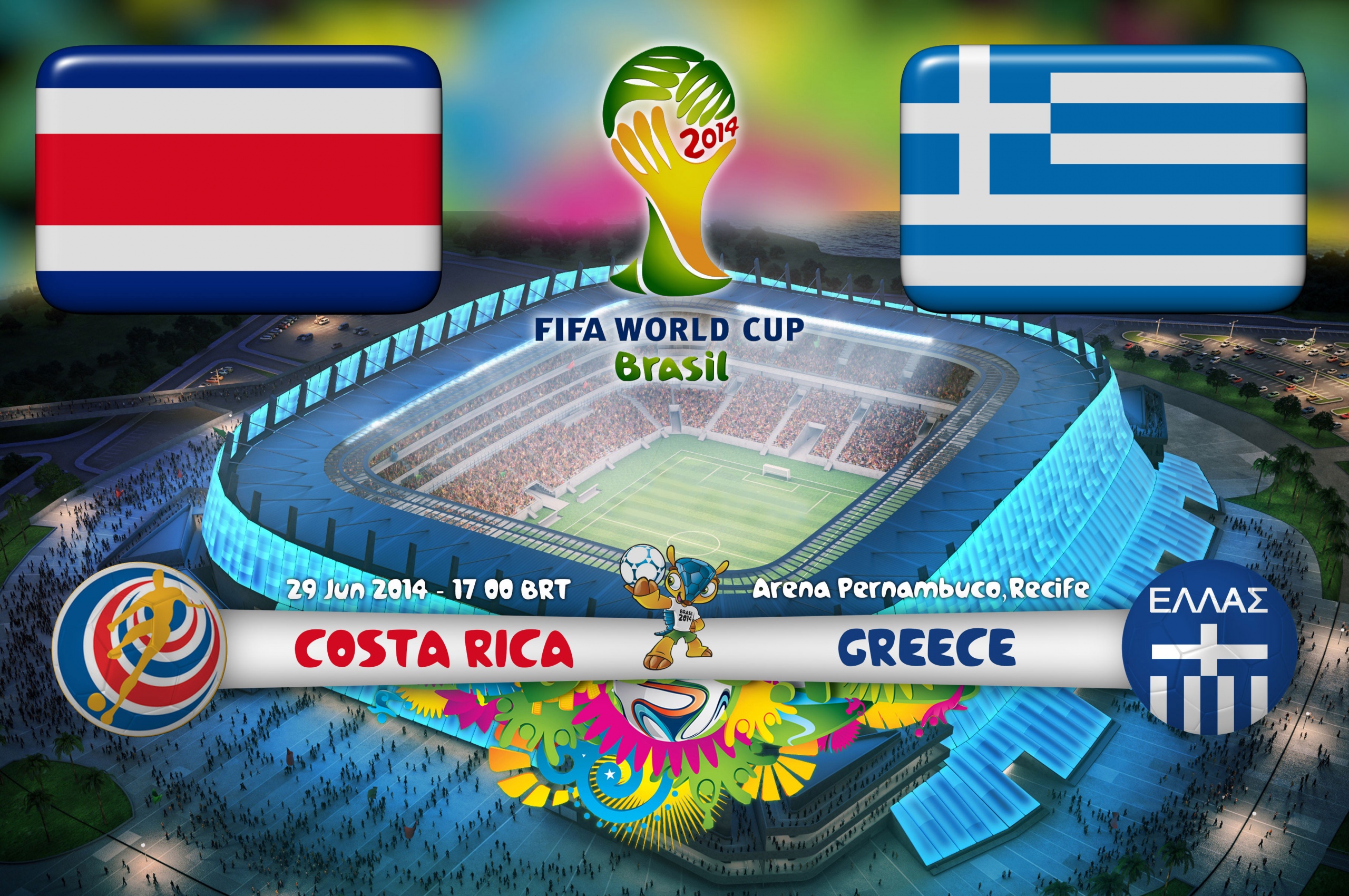 Costa Rica Vs Greece World Cup 2014