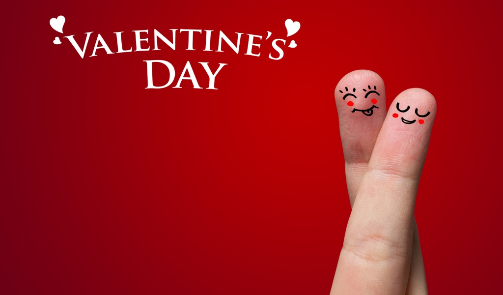 Couple Of Fingers On Valentines Day