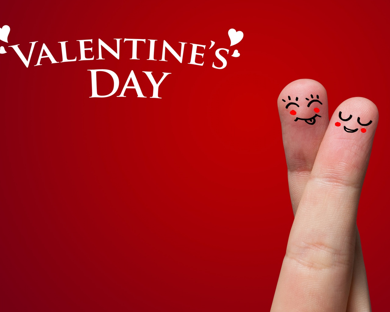 Couple Of Fingers On Valentines Day