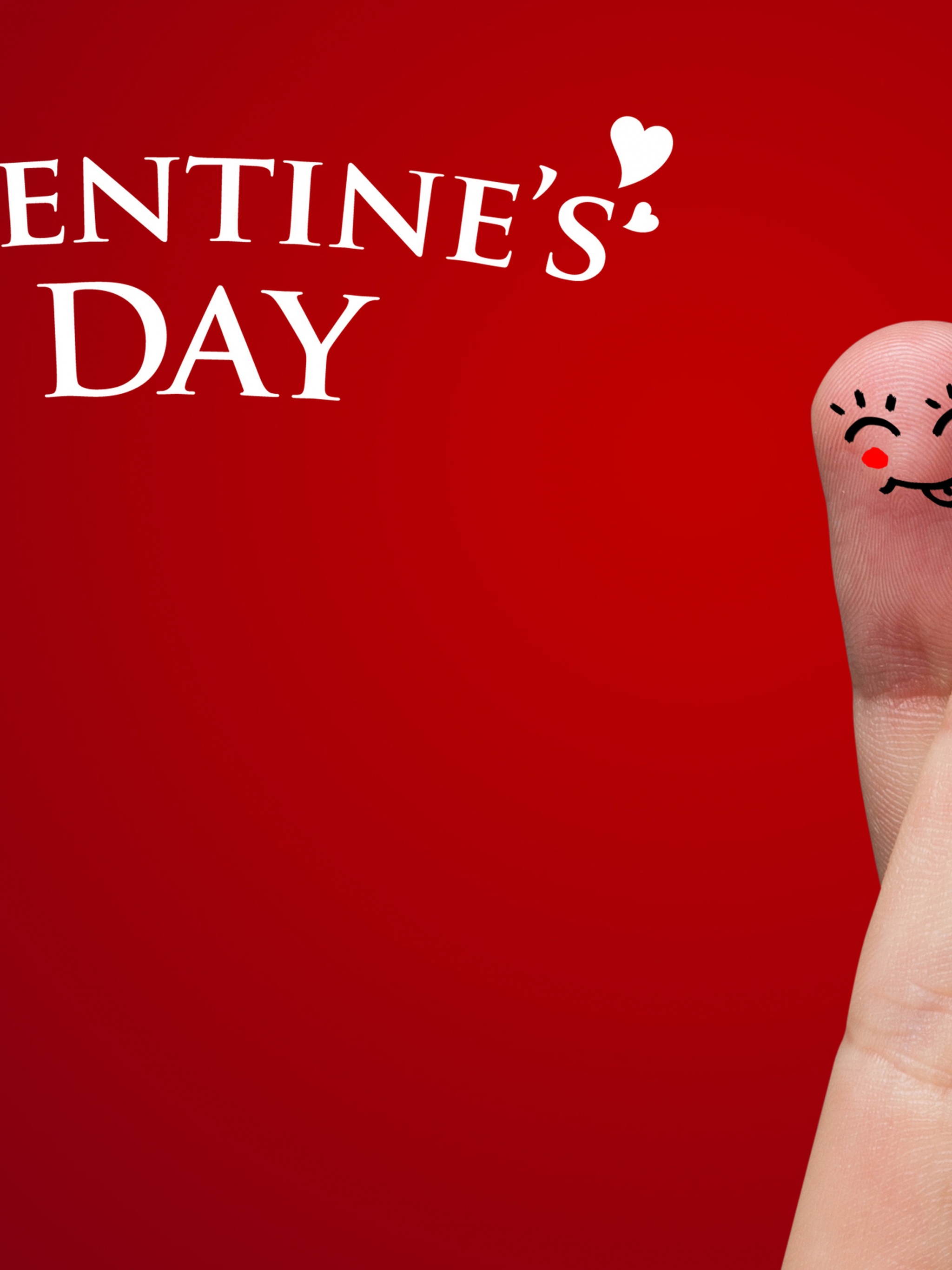 Couple Of Fingers On Valentines Day