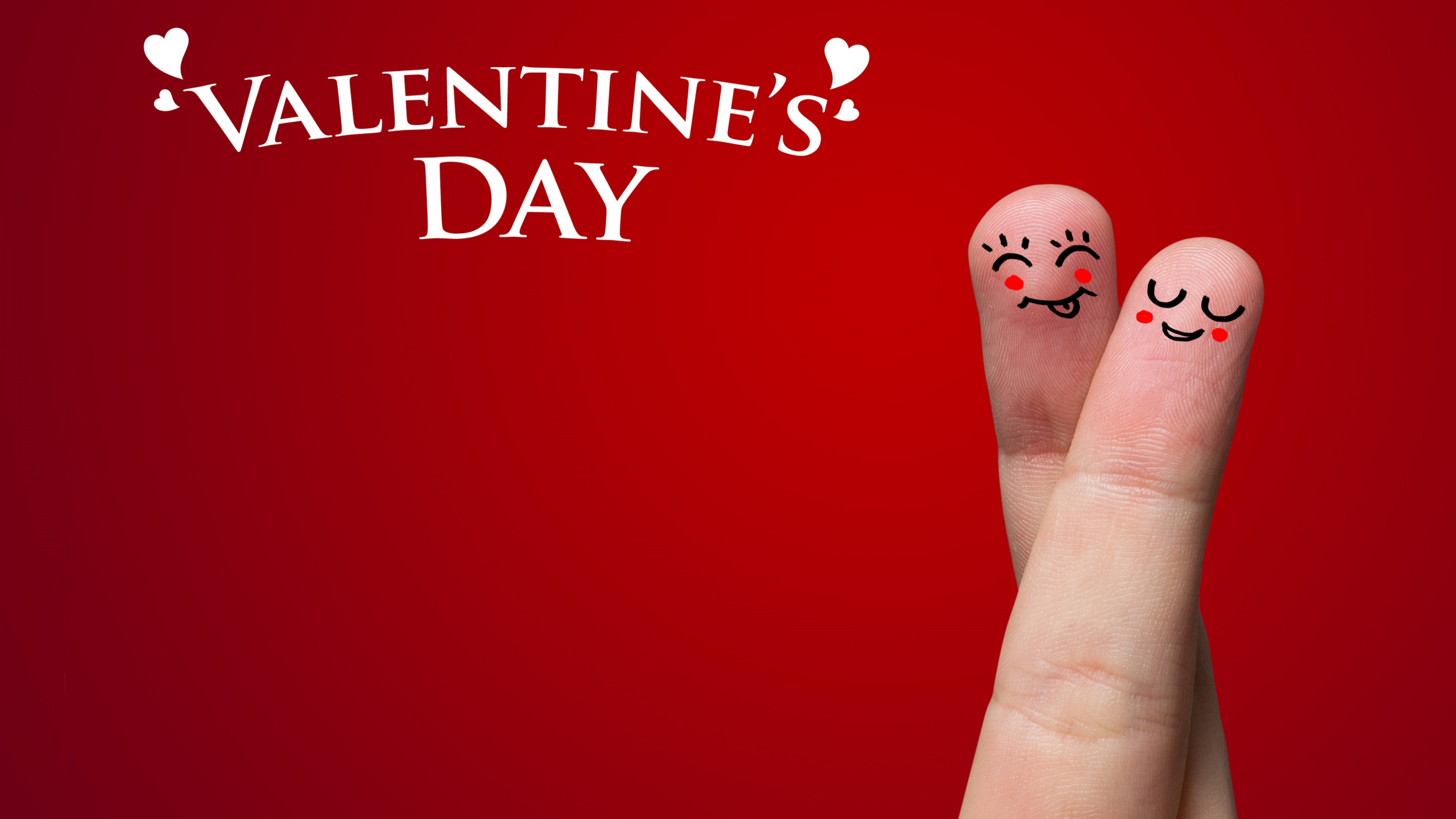 Couple Of Fingers On Valentines Day