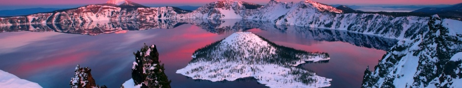 Crater Lake In Winter