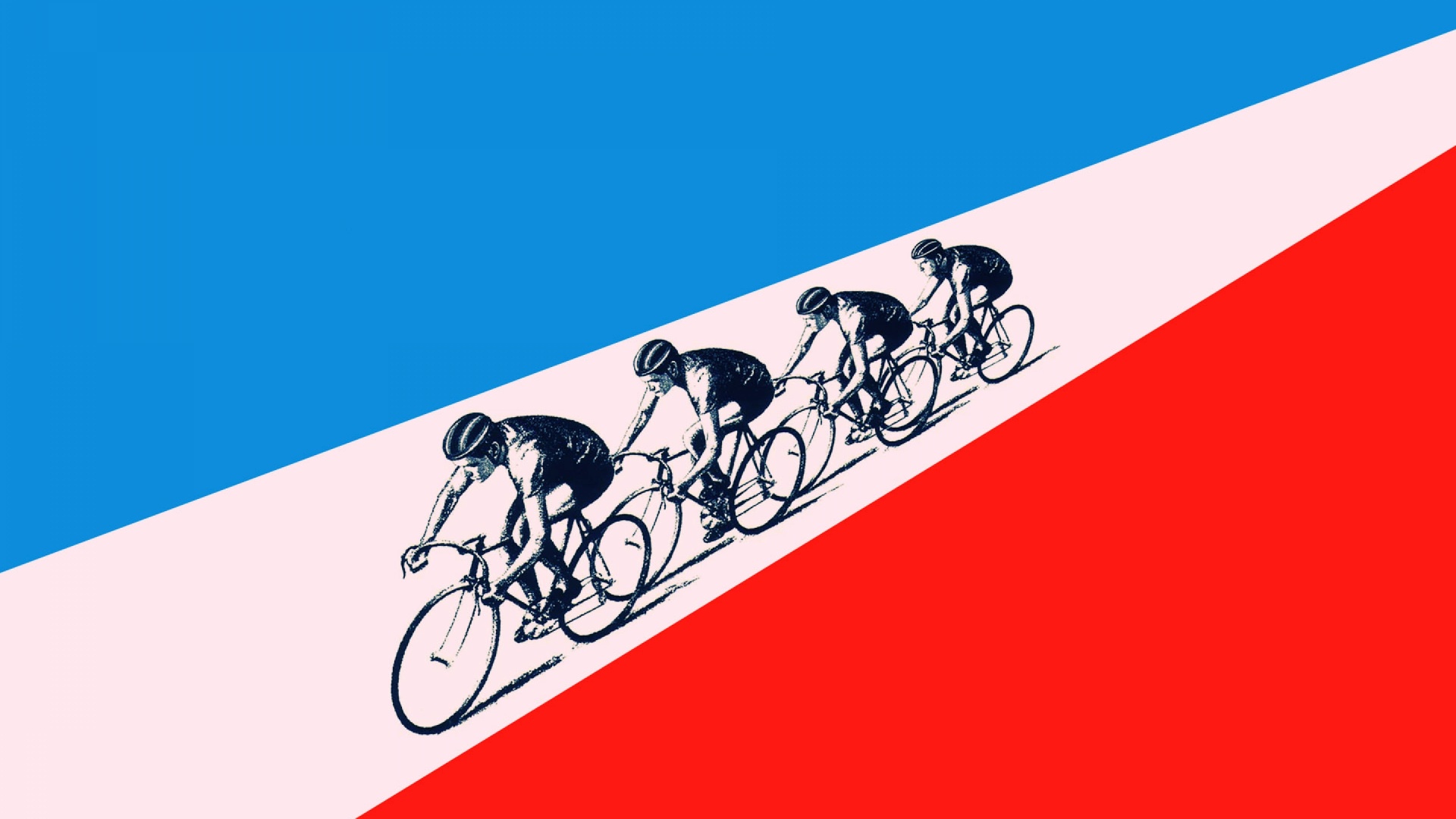 Cyclists Racing