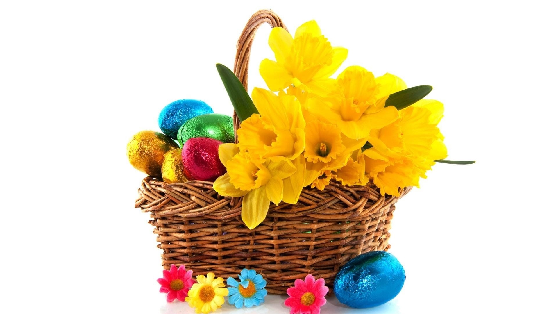 Daffodils Flower Basket Eggs Wrap