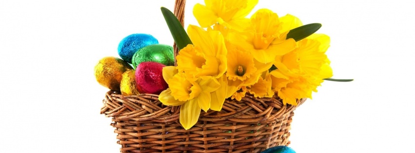 Daffodils Flower Basket Eggs Wrap