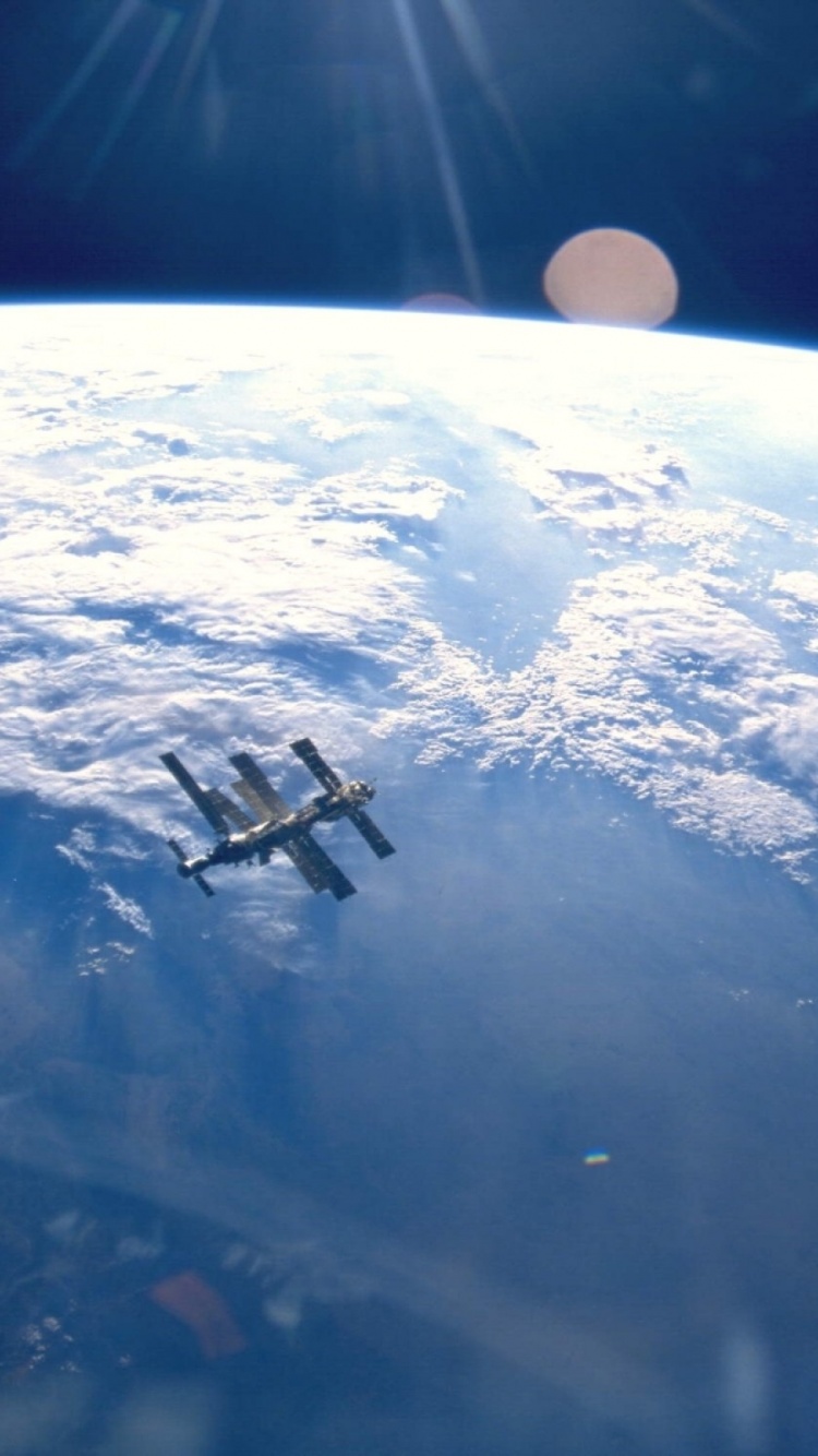 Earth And Space Station Mir