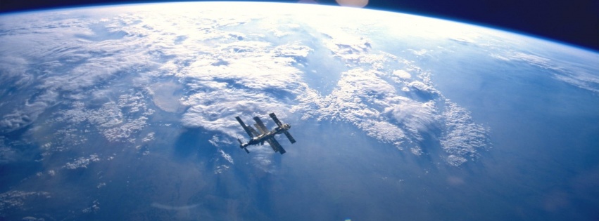 Earth And Space Station Mir