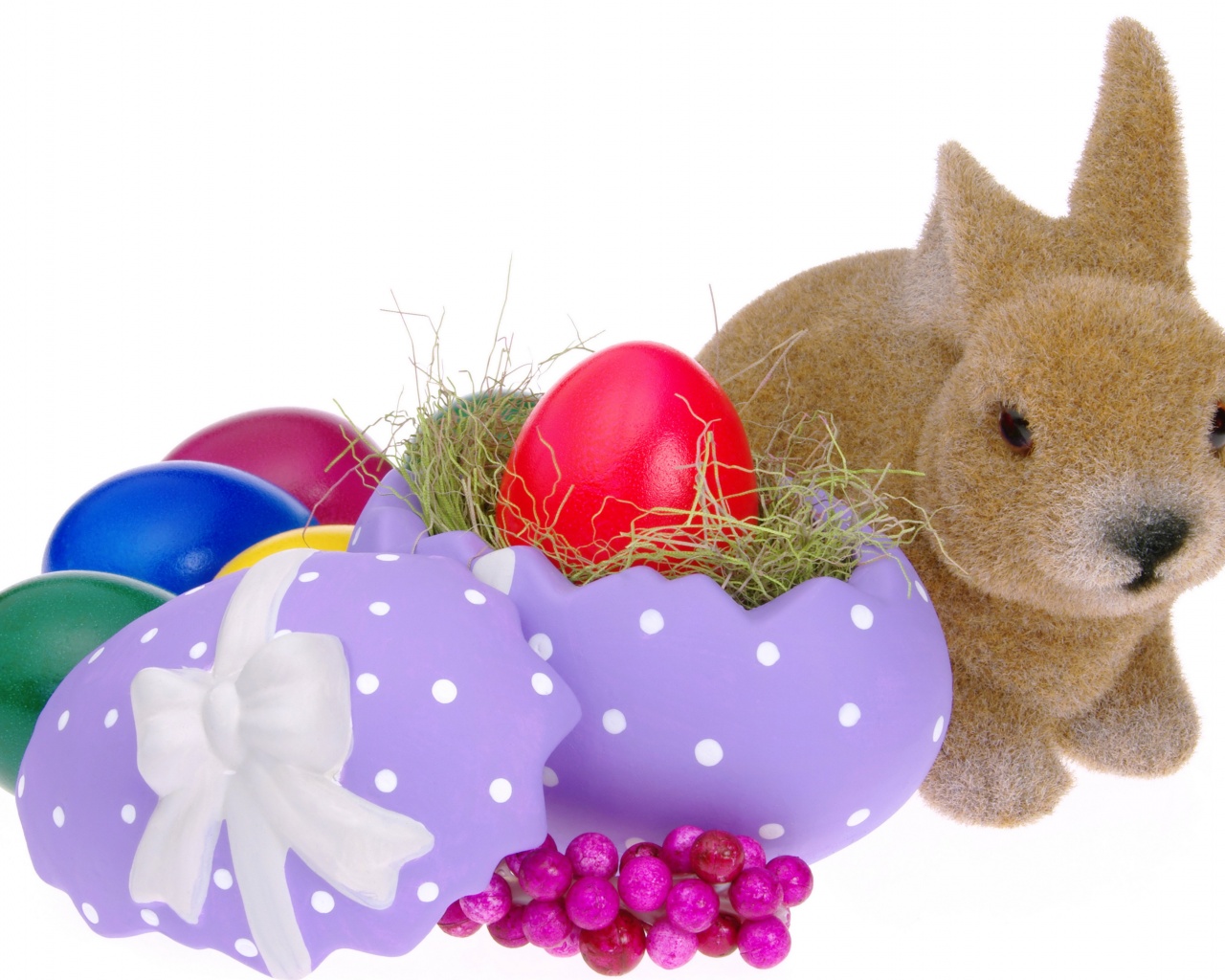 Easter Eggs And Bunny