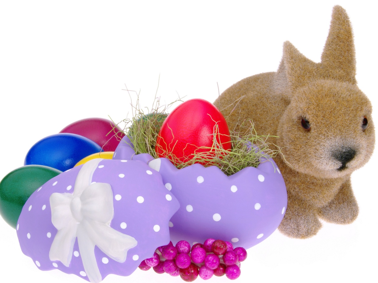 Easter Eggs And Bunny