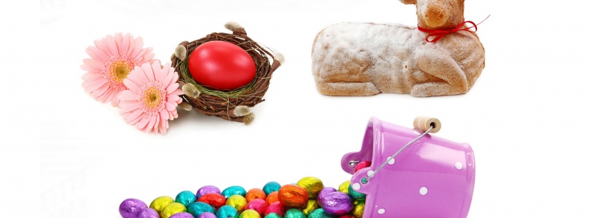 Easter Eggs Decoration And Flowers