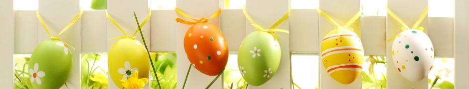 Easter Eggs On Fence