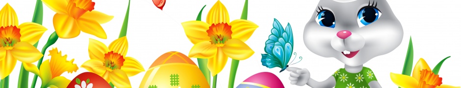 Easter Eggs Rabbit Flowers Butterfly