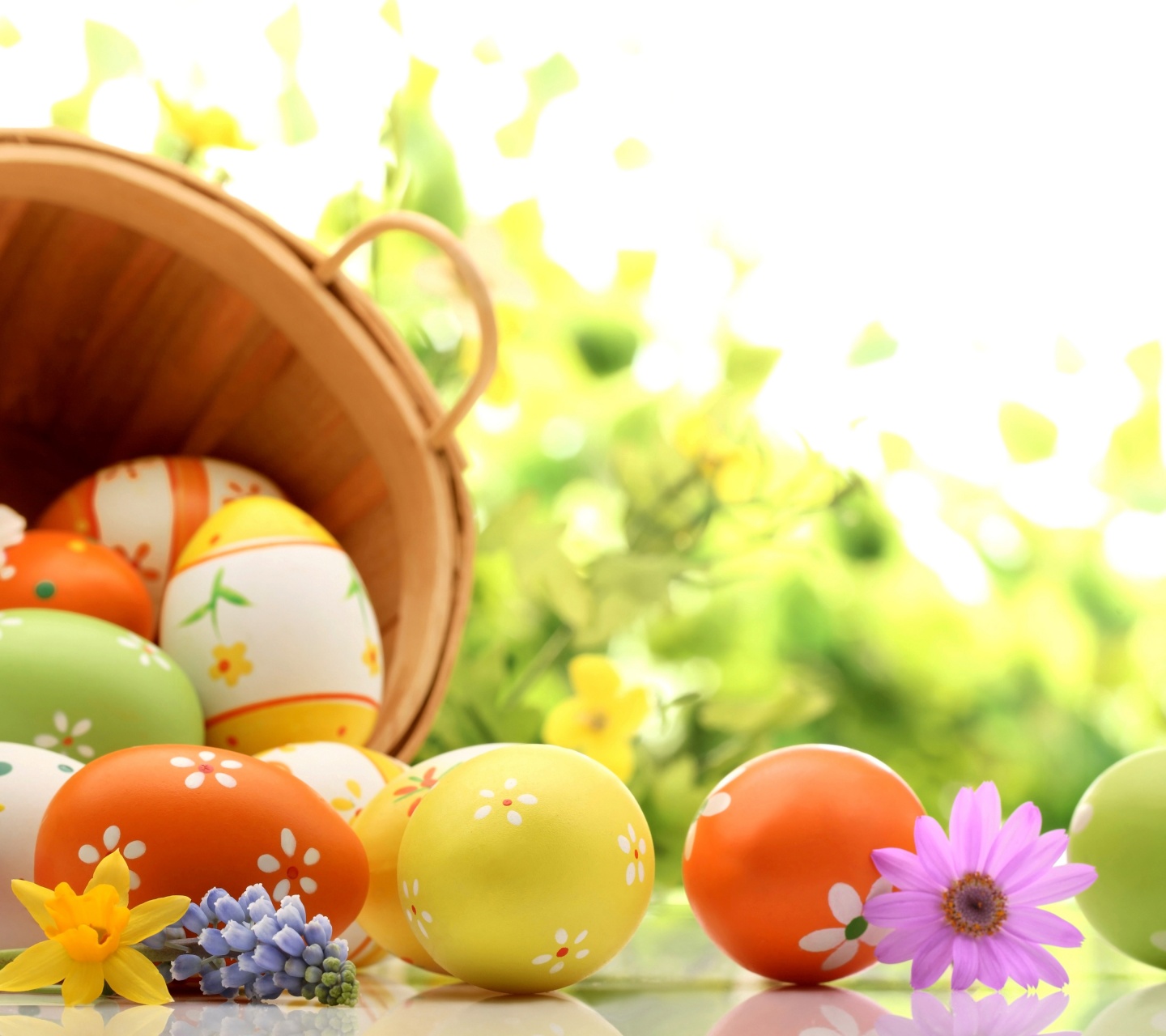 Easter Eggs Spring Wallpaper