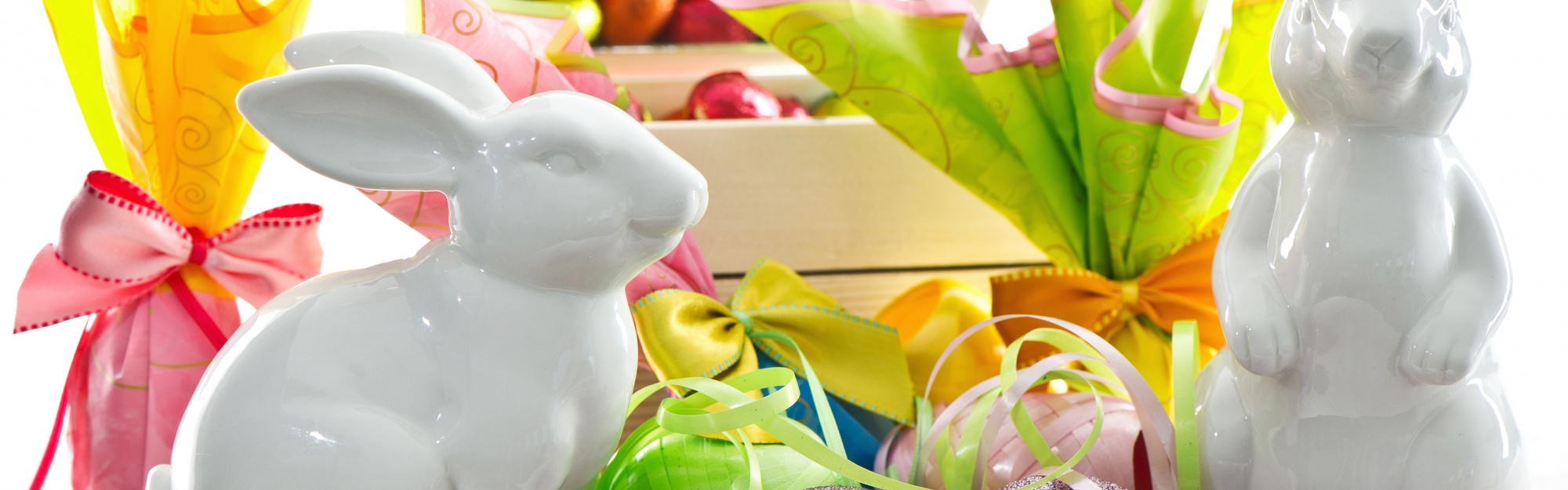 Easter With Bunny Decor And Eggs