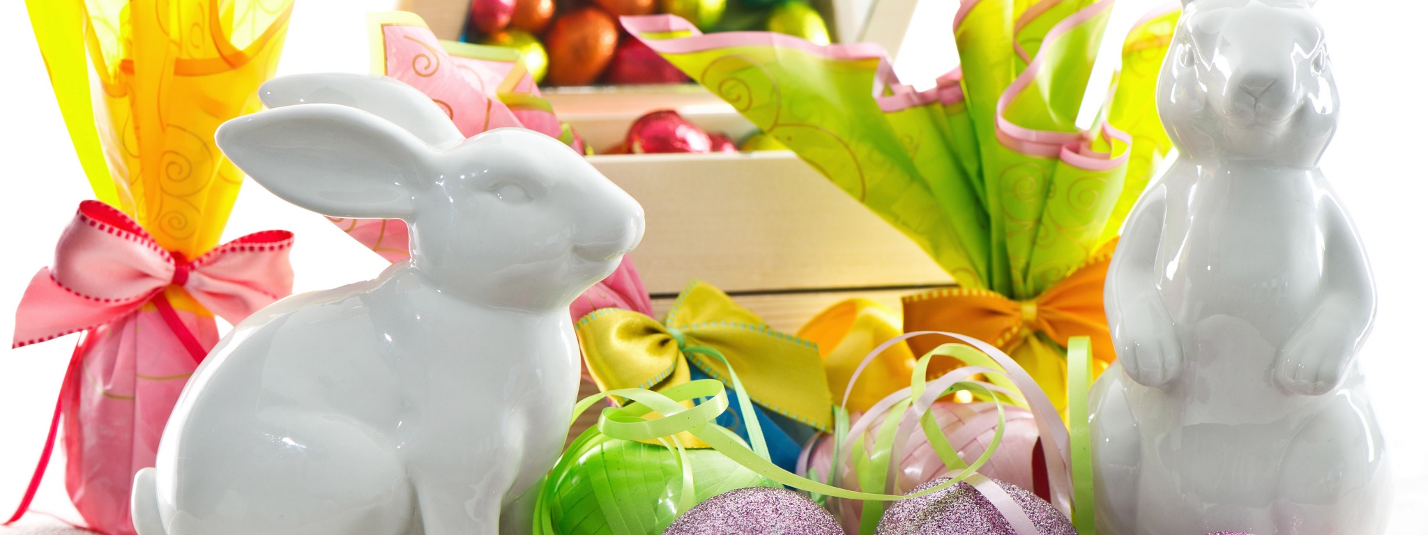 Easter With Bunny Decor And Eggs