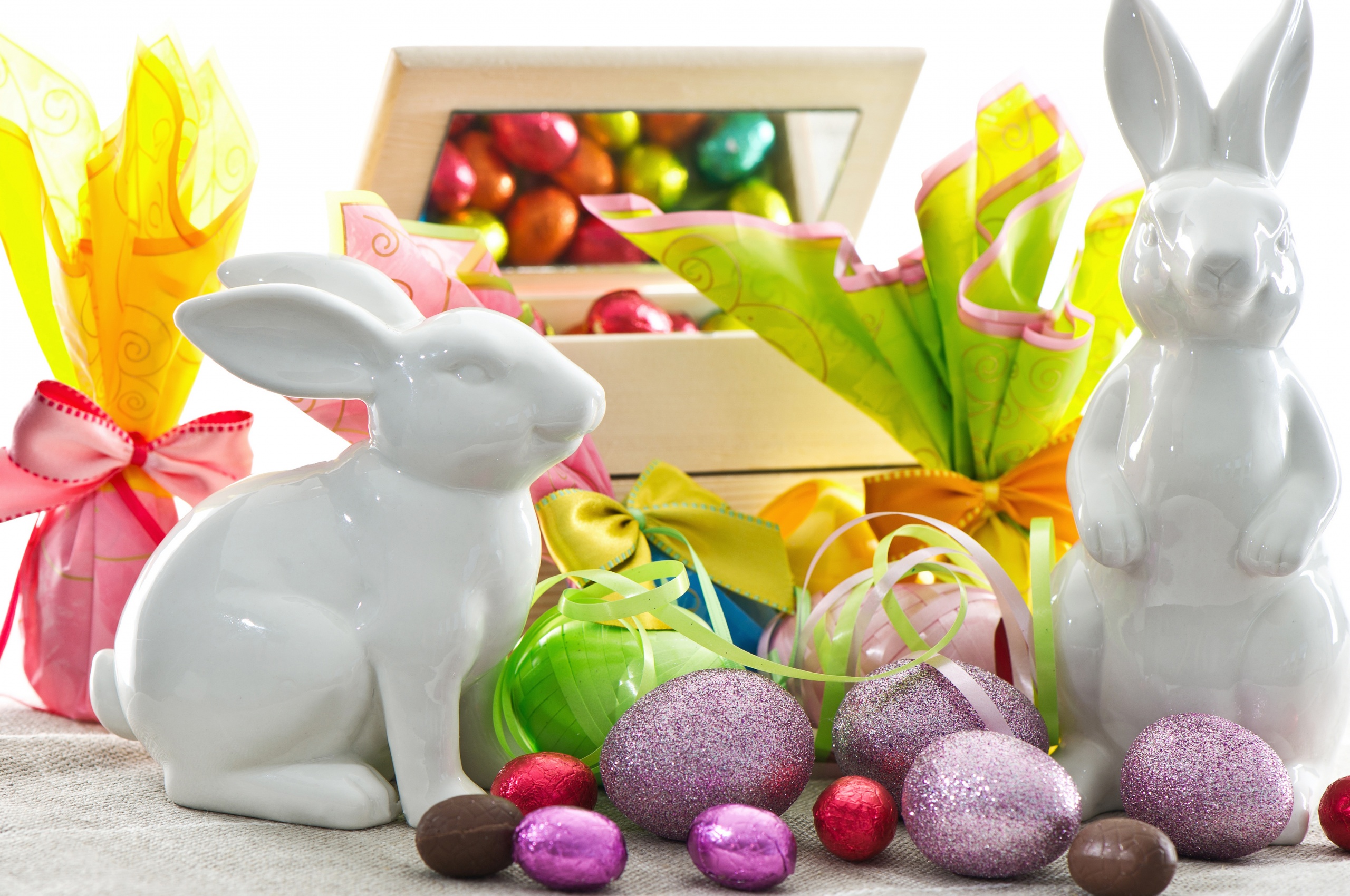 Easter With Bunny Decor And Eggs