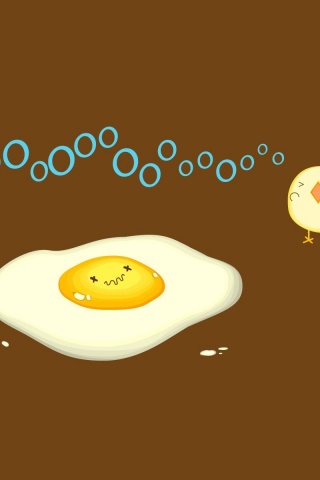 Eggs Minimalistic Humor Funny Chickens Fried Eggs