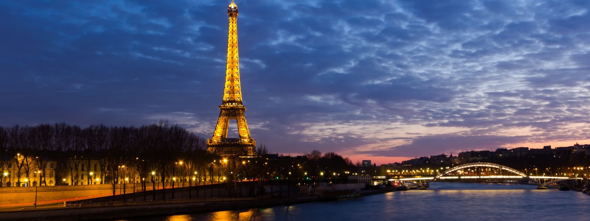 Eiffel Tower Sunset Architecture City Dusk Famous