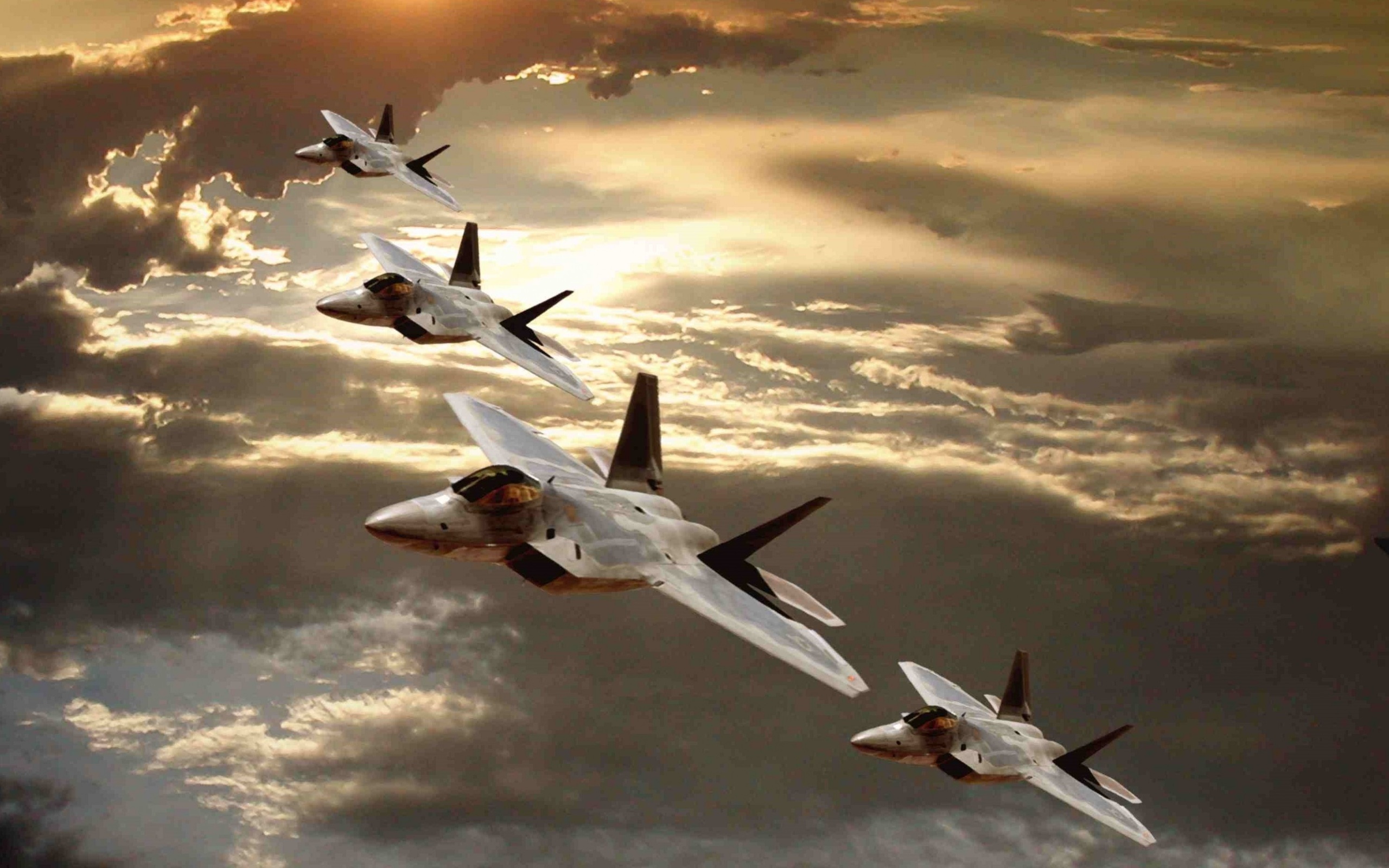 F-22 Raptor Flight Formation