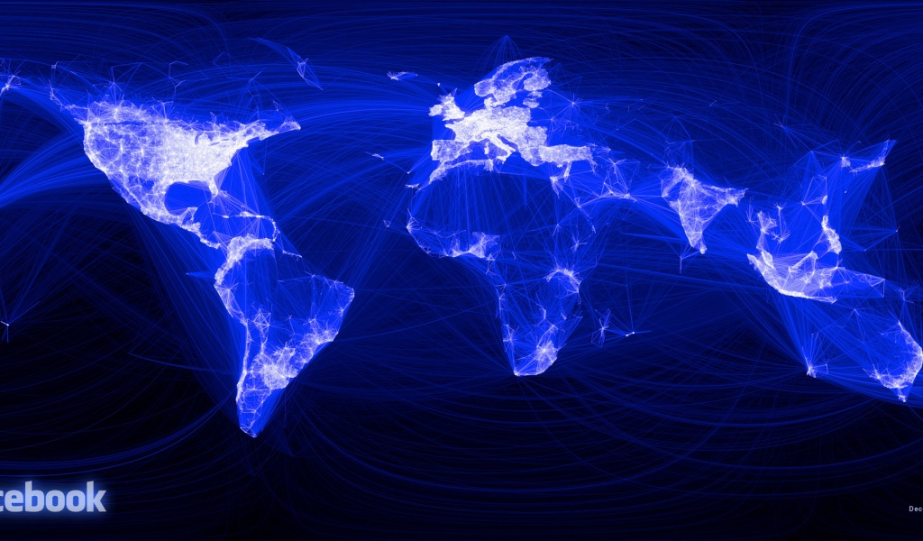 Facebook Map Connections World