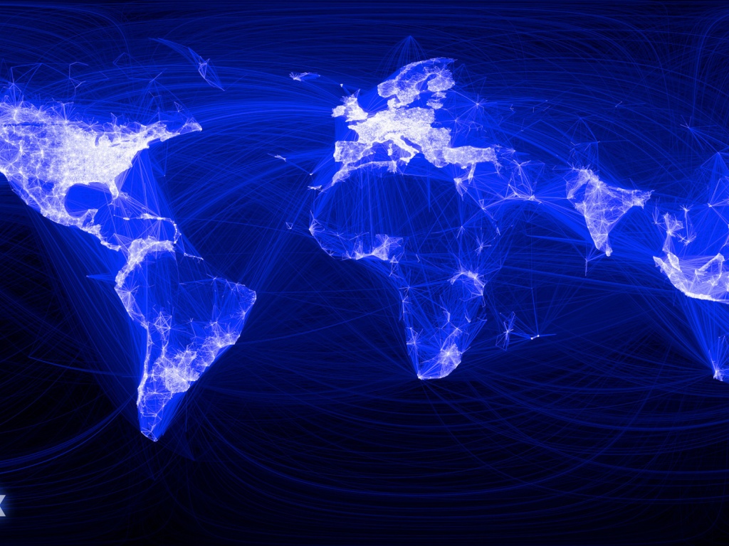 Facebook Map Connections World