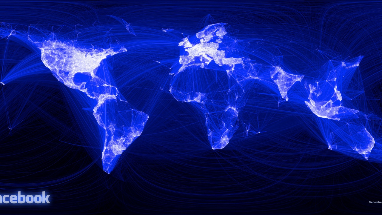 Facebook Map Connections World