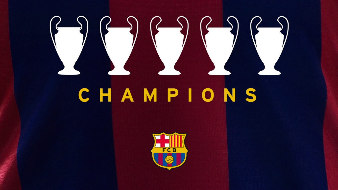 FC Barcelona 2015 Five UCL Champions