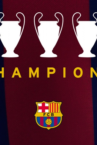 FC Barcelona 2015 Five UCL Champions