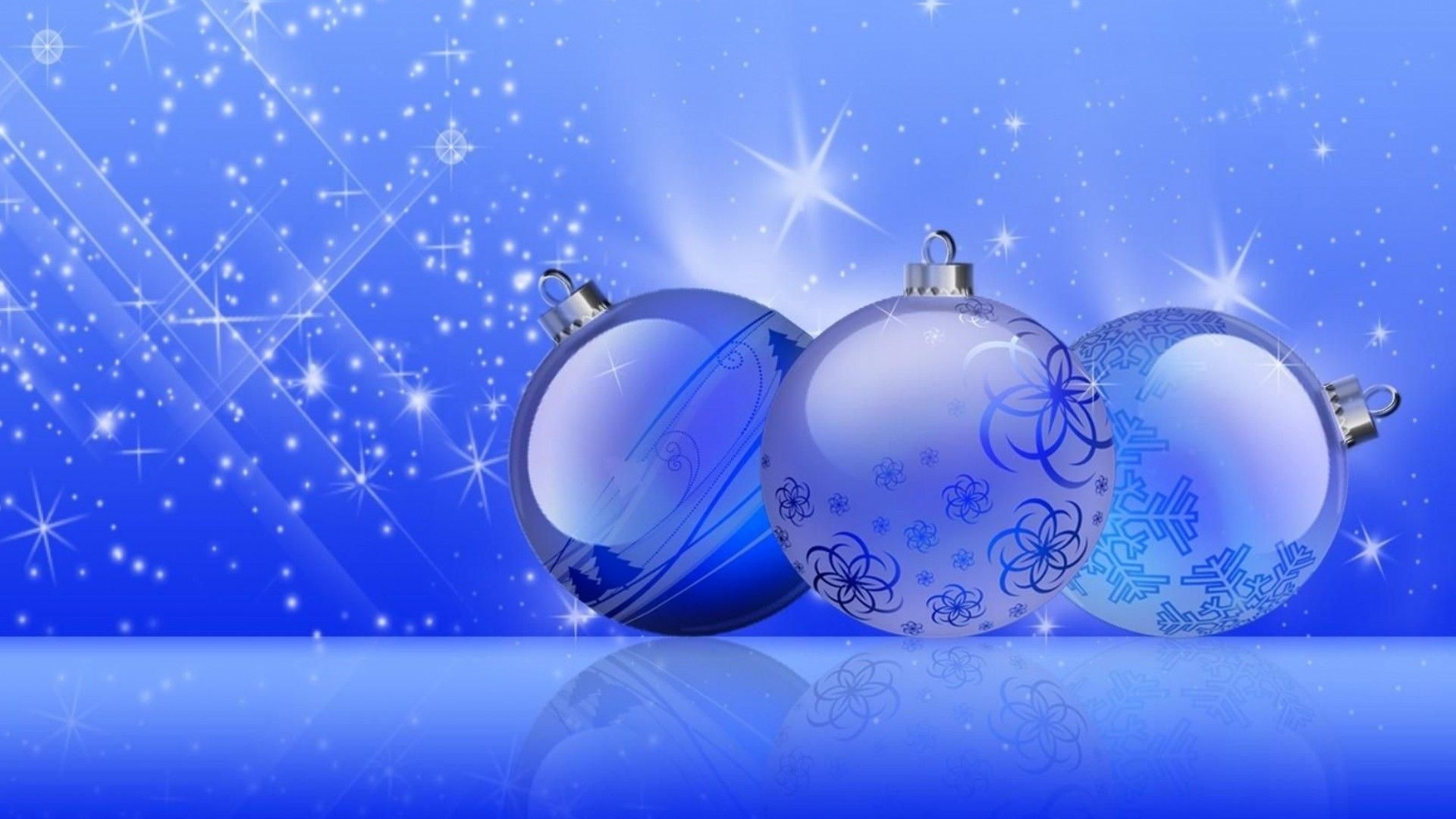 Festive New Year Twinkling Noliday Blue Background