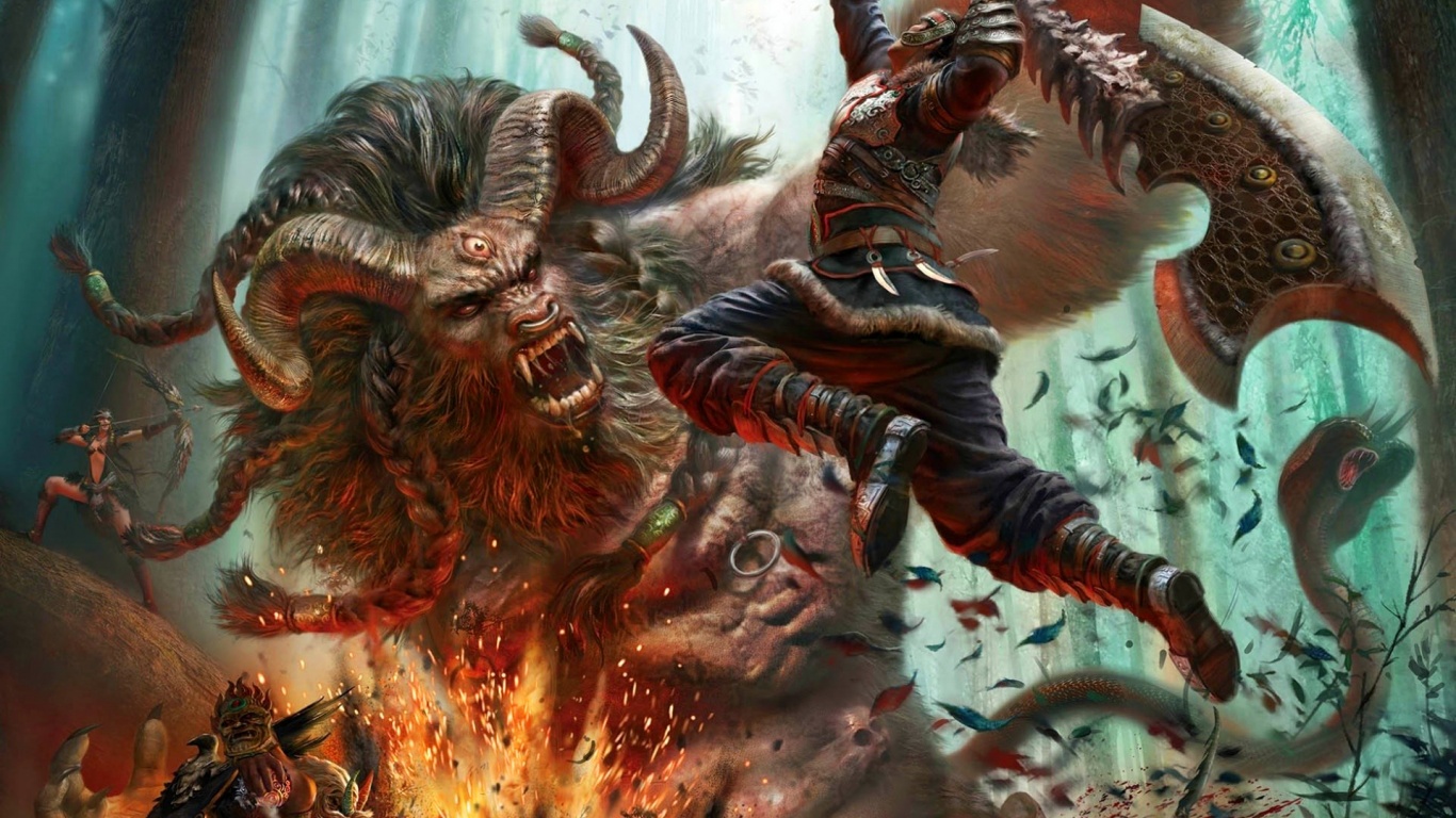 Fight Vs The Great Minotaur