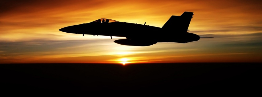 Fighter Flying In Dusk Sky