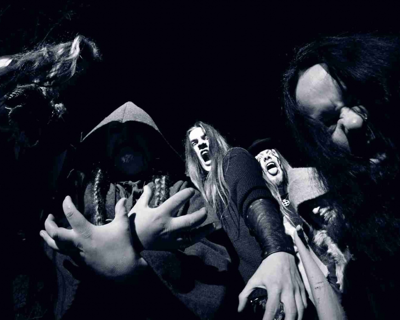 Finntroll Band Hands Scream Faces