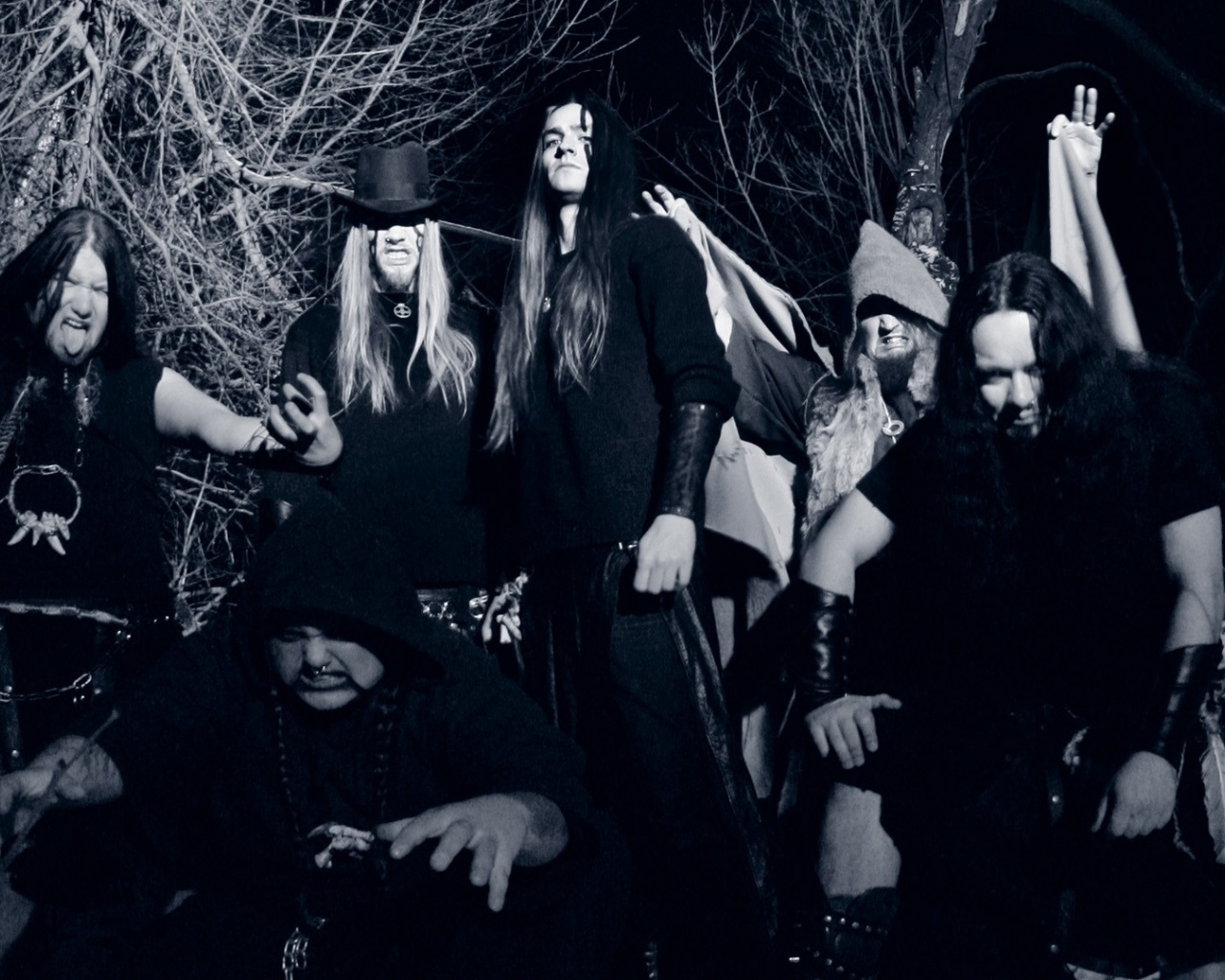 Finntroll Band Night Image Trees