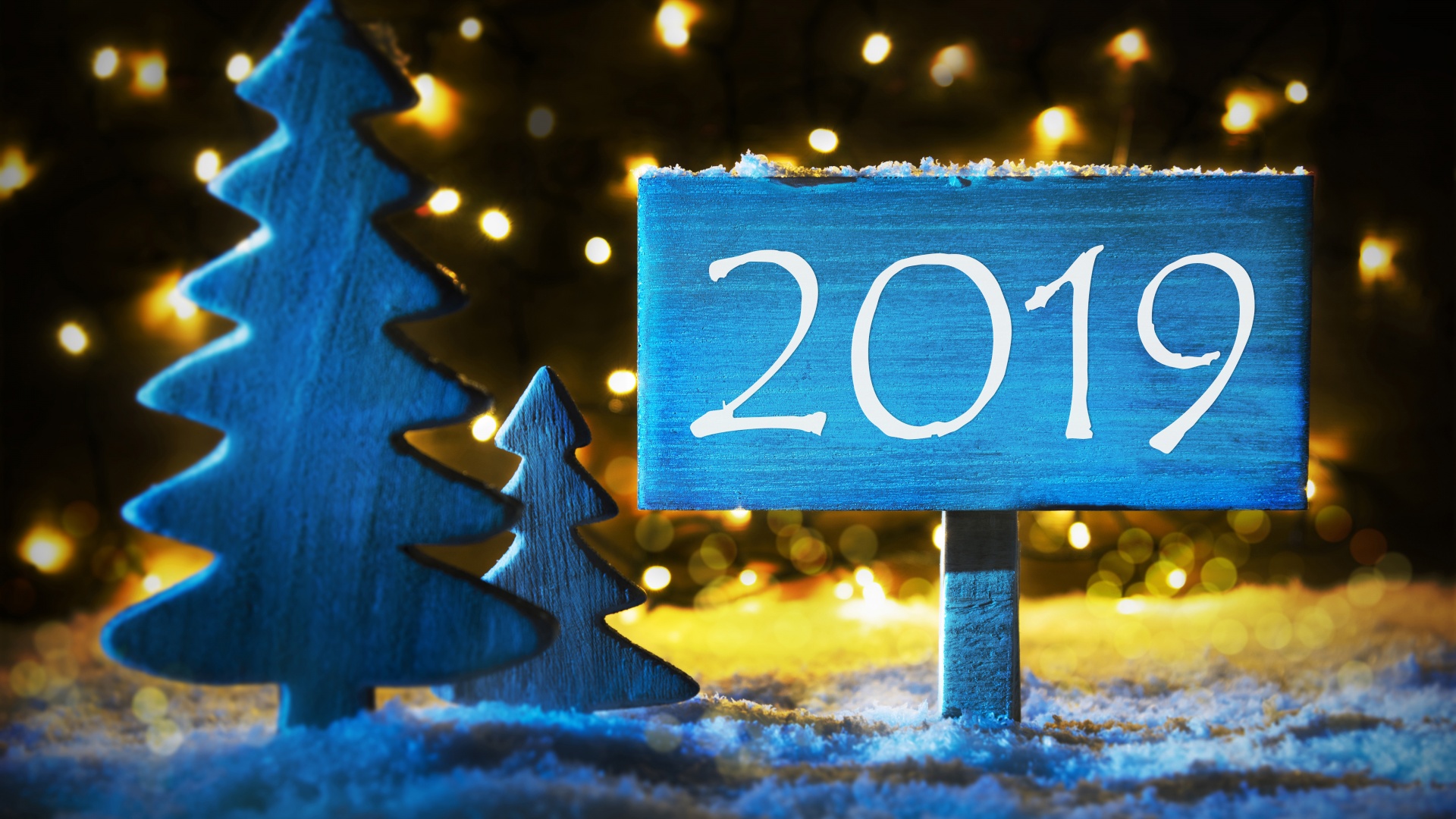 Fir Tree And Sign To 2019 New Year