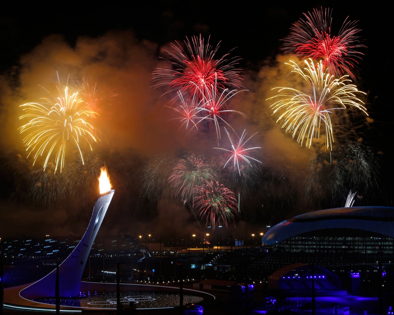 Fireworks Sochi 2014 Olympics Closed