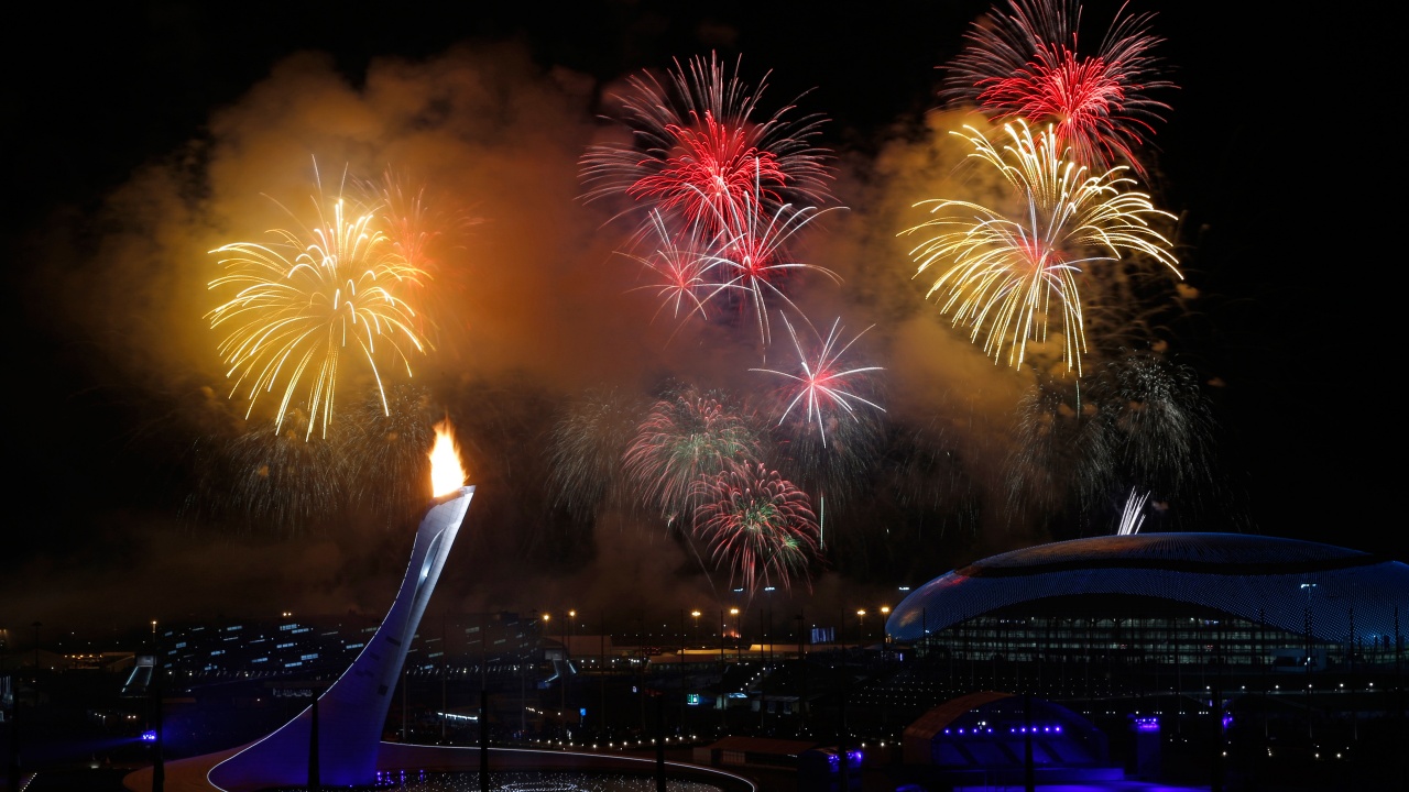 Fireworks Sochi 2014 Olympics Closed