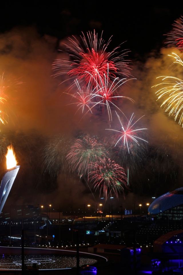 Fireworks Sochi 2014 Olympics Closed